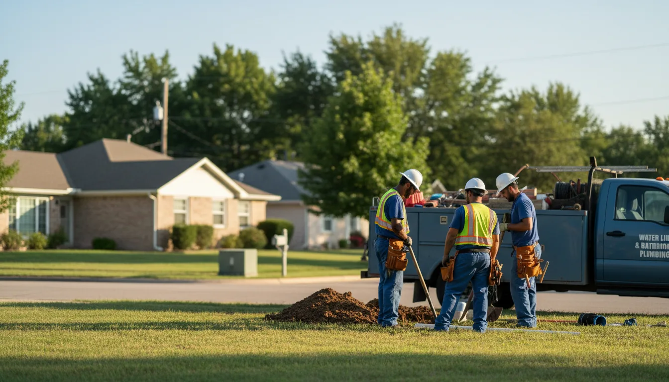 Residential water line and bathroom plumbing service in El Paso, TX